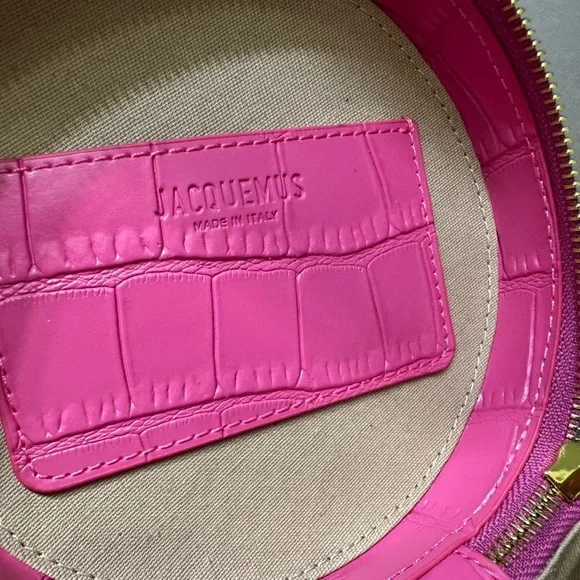 Jacquemus pink leather shoulder bag, 11.5X15.5X15.5cm - Picture 3 of 9